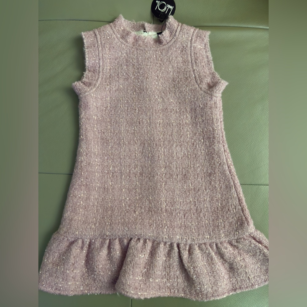 Sleeveless Ruffled Mock Neck Dress 4/5